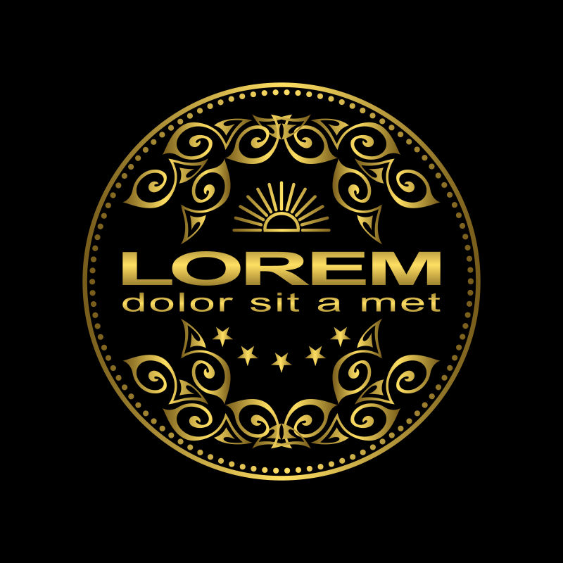 优美线条艺术矢量图解设计元素