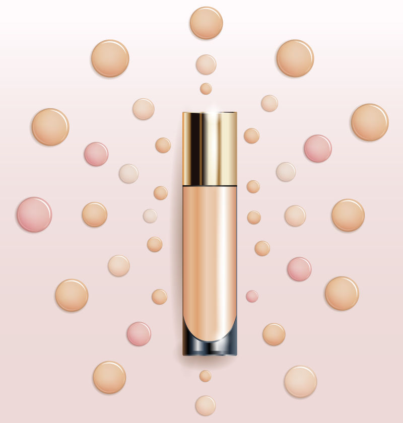 矢量的化妆品宣传广告插图