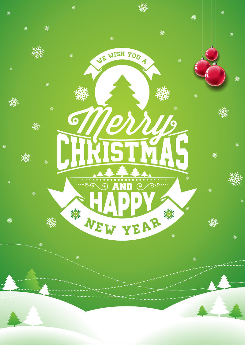 矢量圣诞新年插图设计