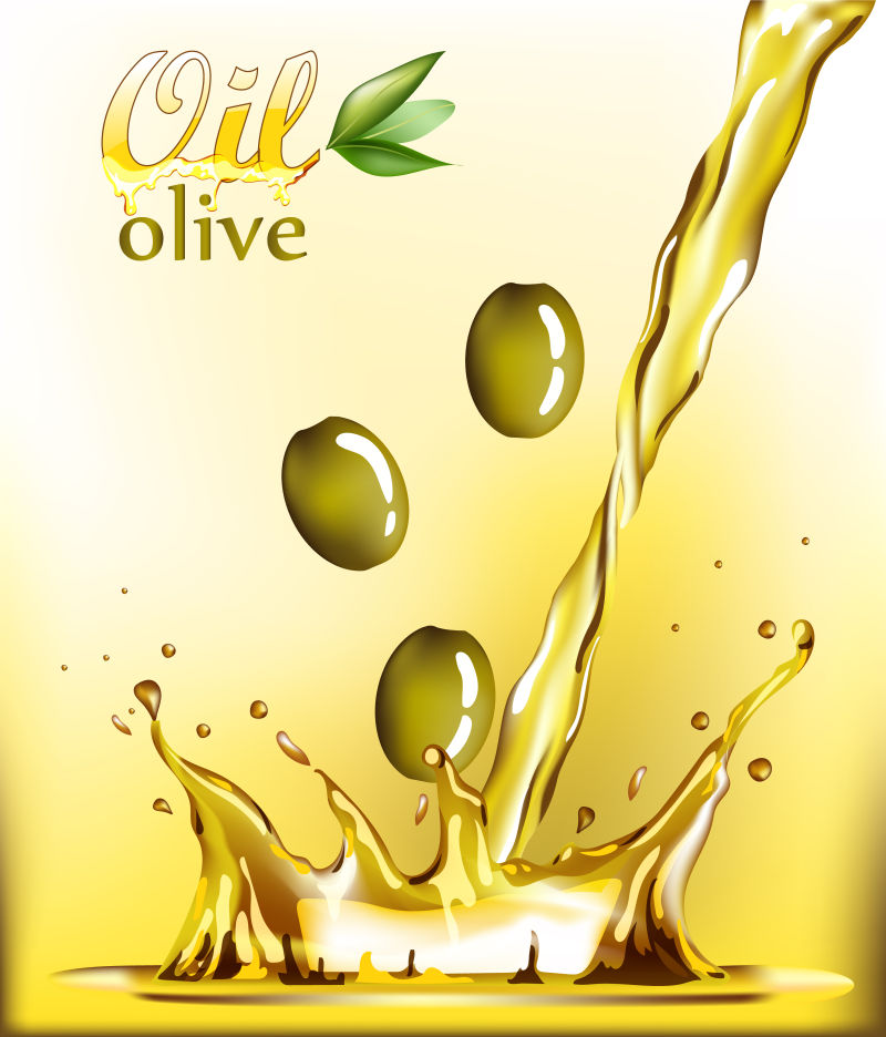 矢量的橄榄油插图