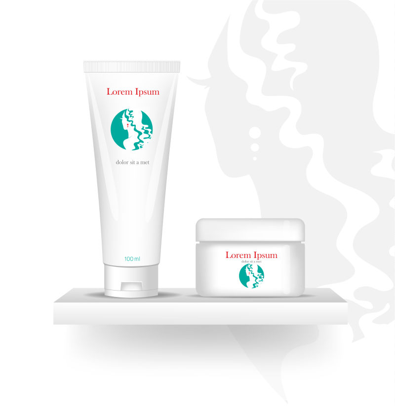 矢量创意护肤品包装