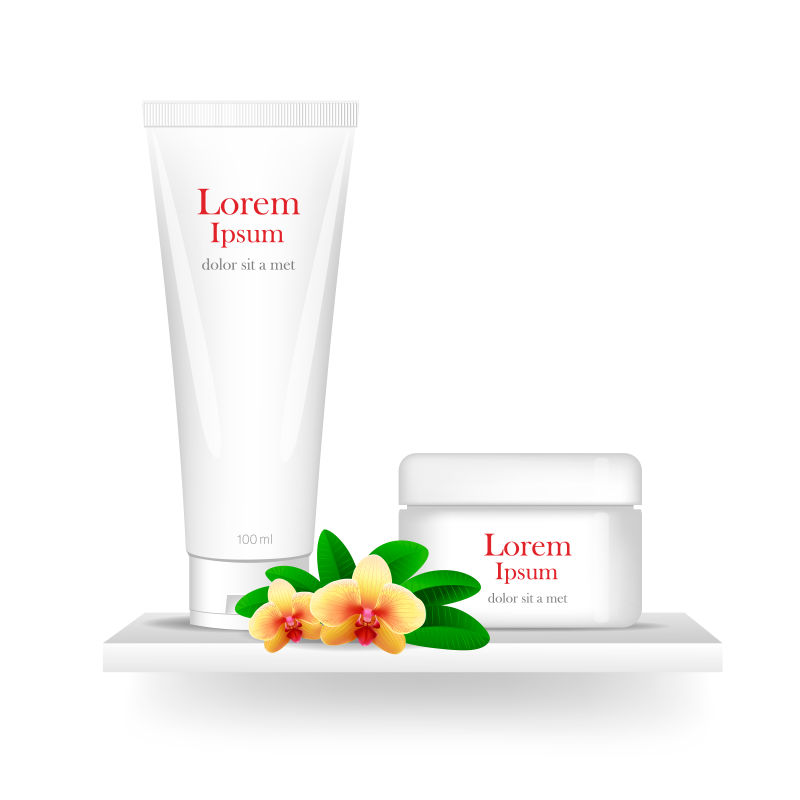 矢量空白的护肤品包装设计