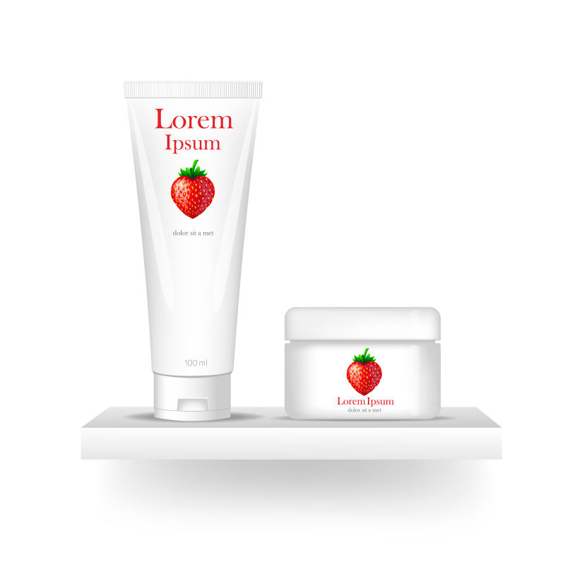 矢量创意护肤品包装设计插图