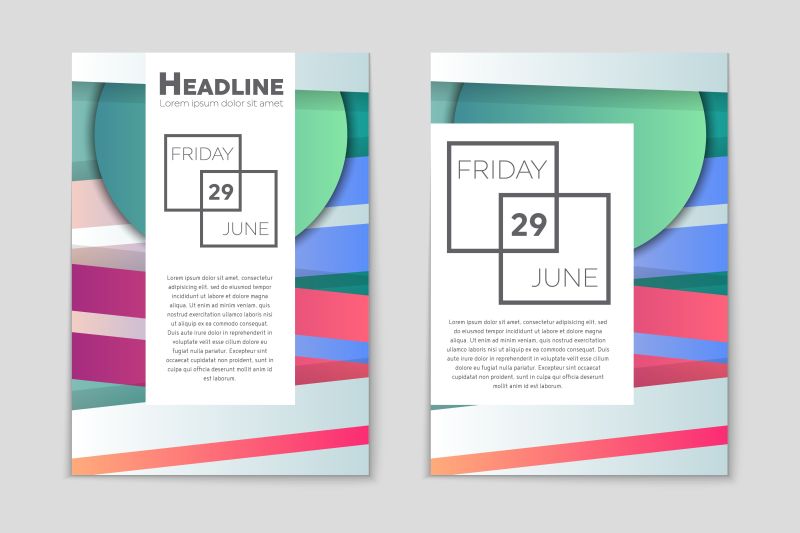 设计页面模型手册主题风格宣传抽象矢量布局背景集