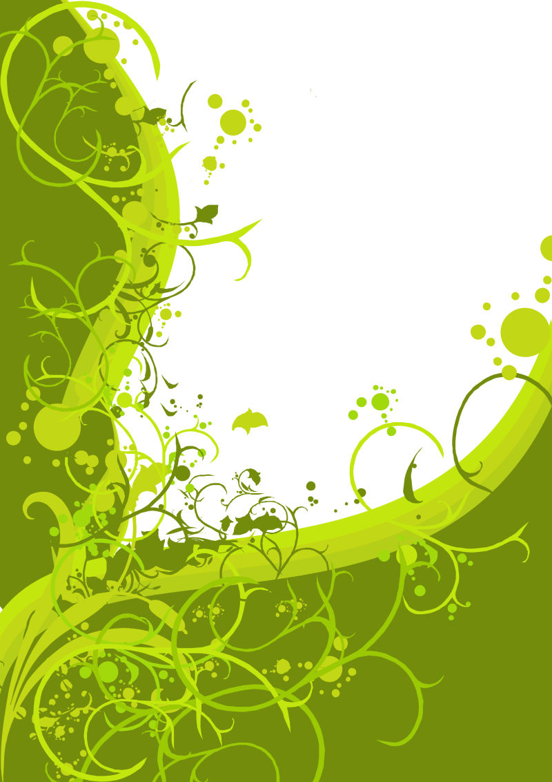 矢量现代绿色植物元素背景