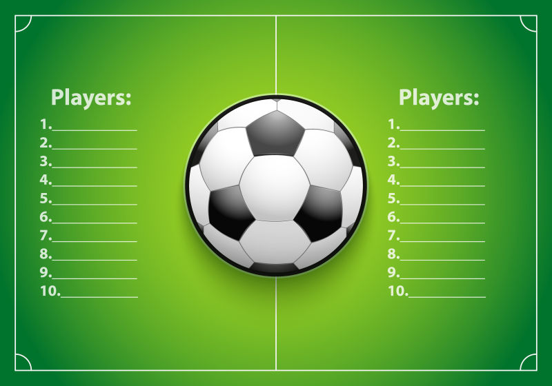 抽象足球元素的海报设计矢量