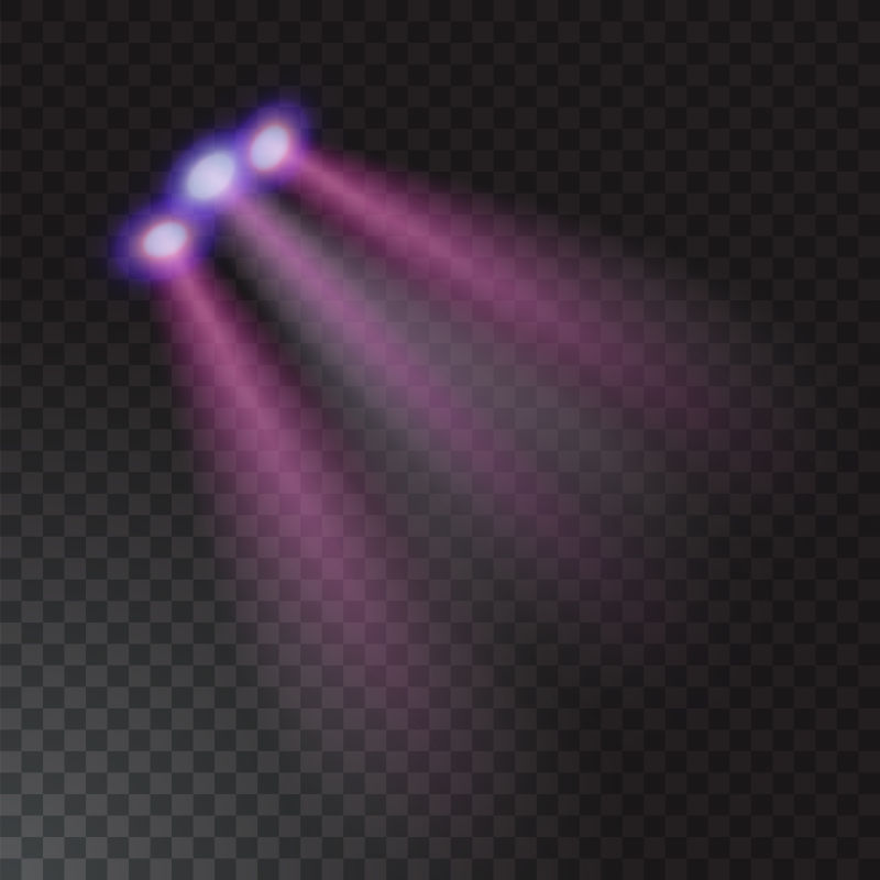 矢量的紫色舞台灯光