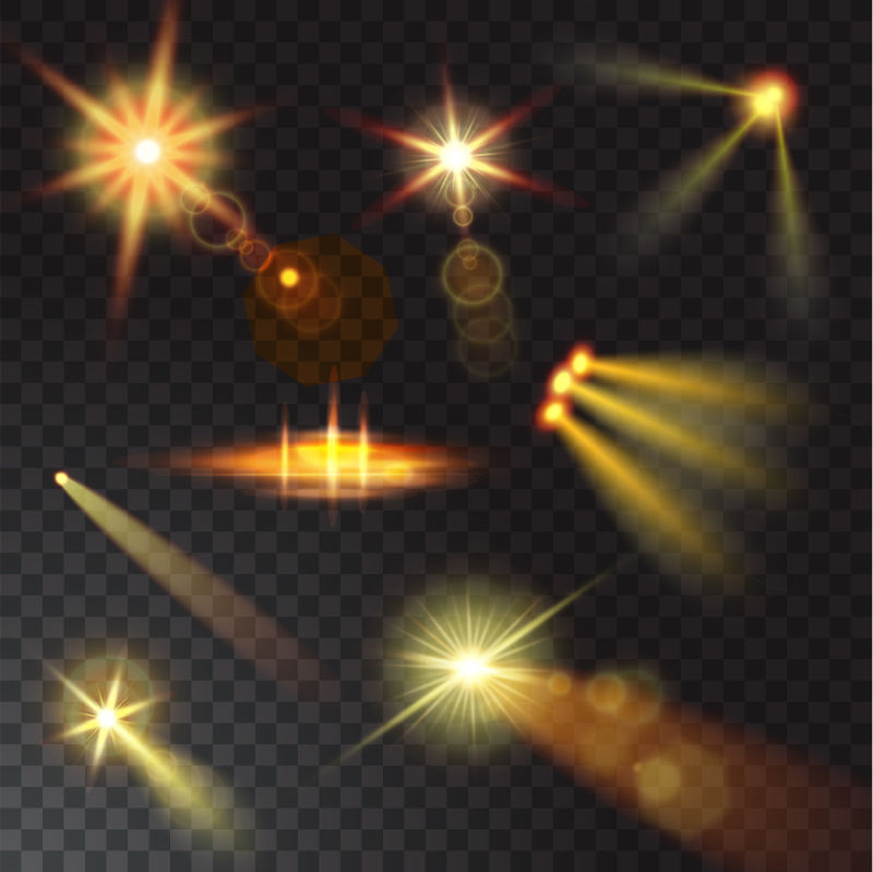 矢量灯光效果插图