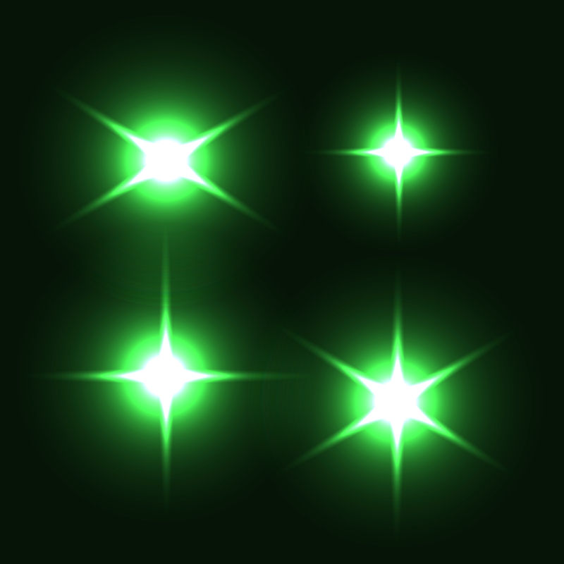 矢量的绿色闪光效果