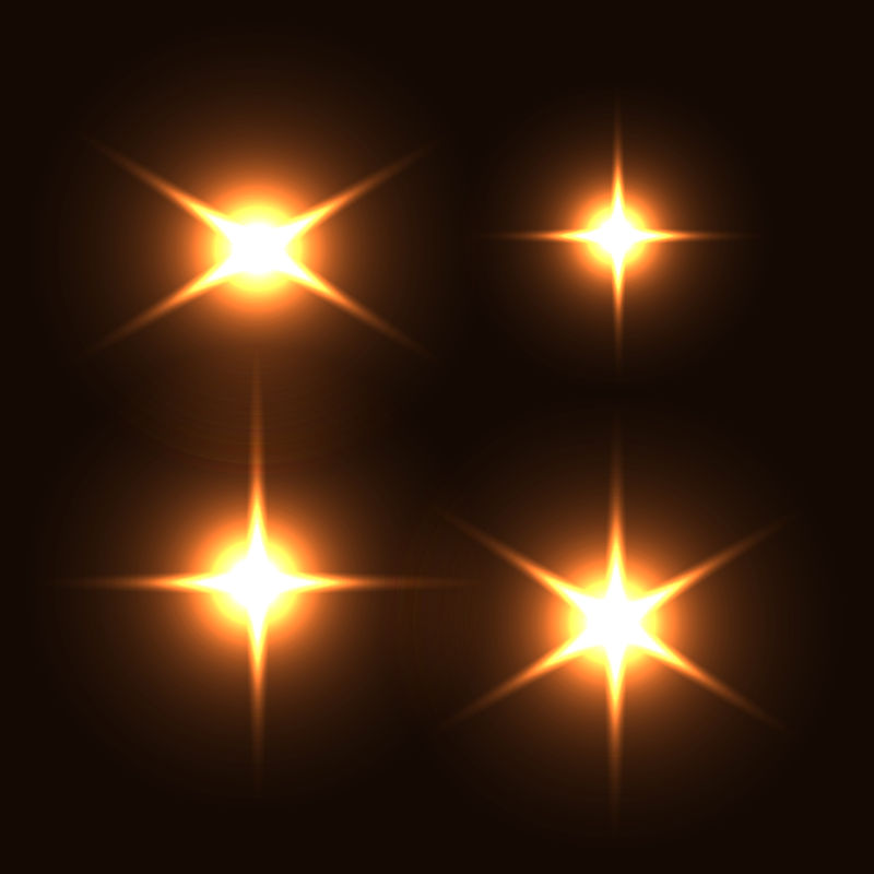 矢量的橙色灯光效果