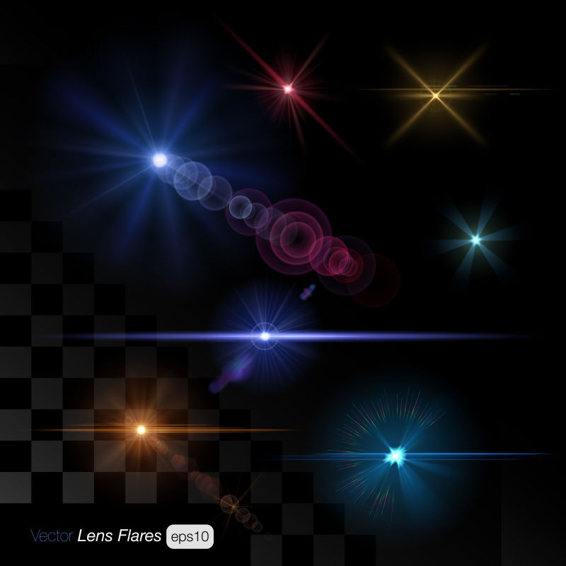 矢量的彩色闪光