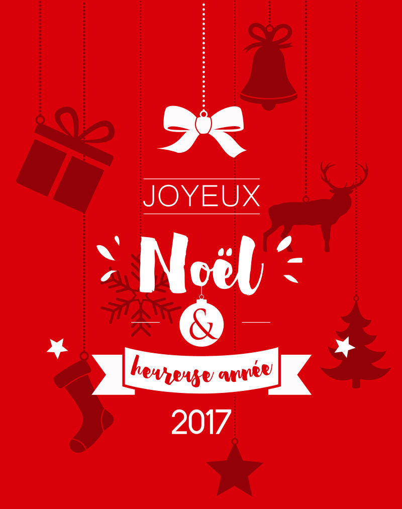 矢量圣诞礼物和驯鹿的圣诞元素背景