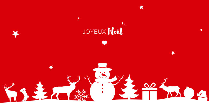 矢量红白色的圣诞树和雪人的元素背景