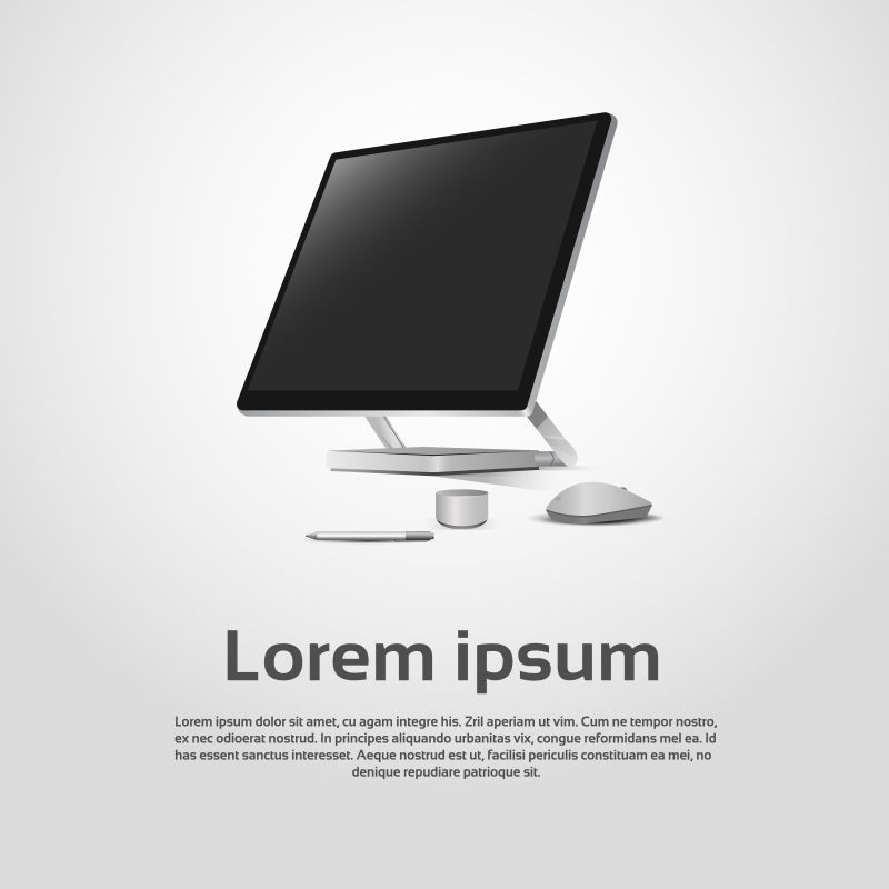 矢量鼠标与电脑屏幕