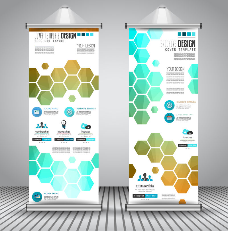 多边形图案矢量商业手册