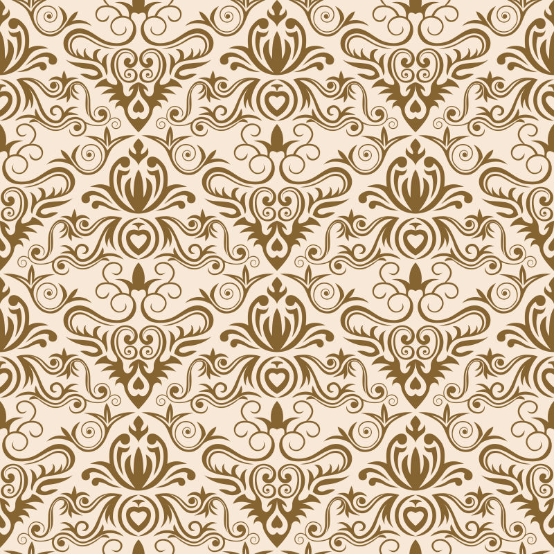 矢量抽象复古装饰无缝背景