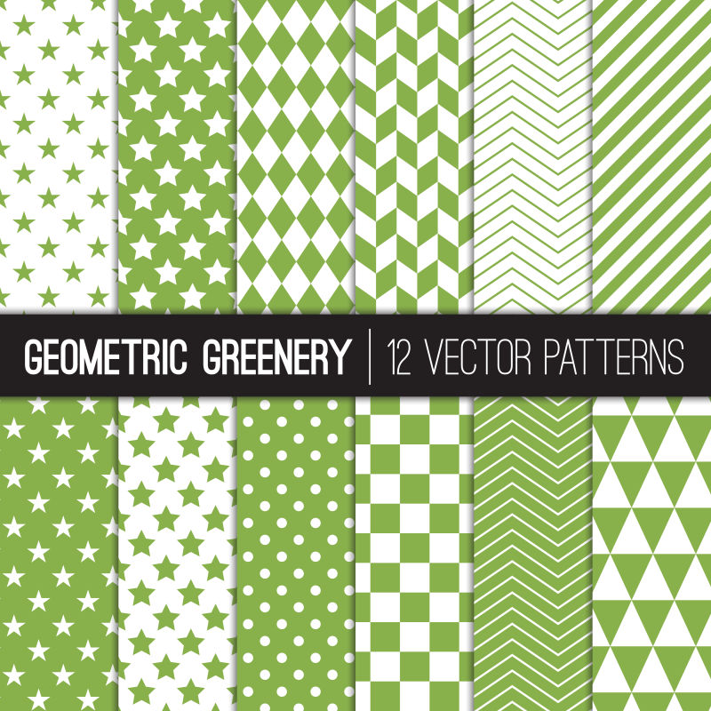 矢量的绿色几何图案背景设计