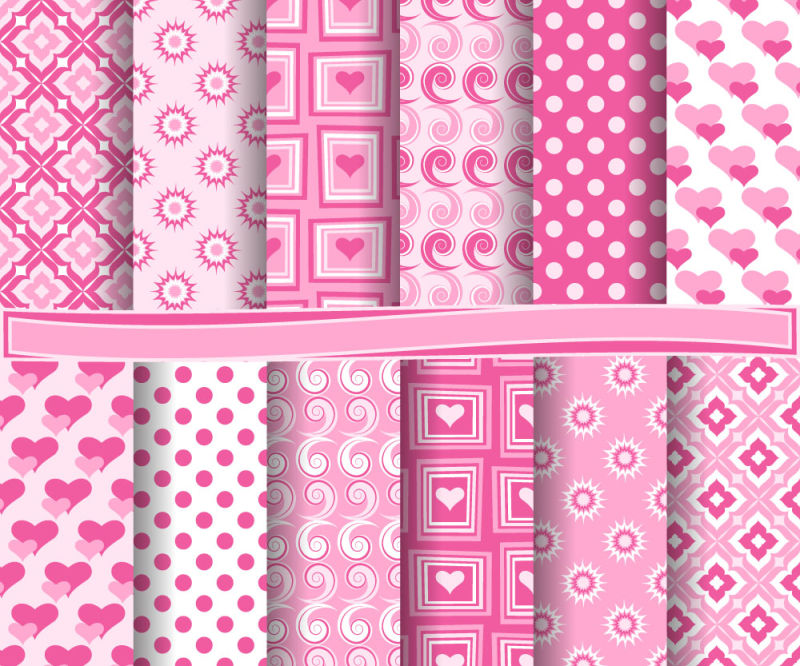 粉色情人节背景矢量设计