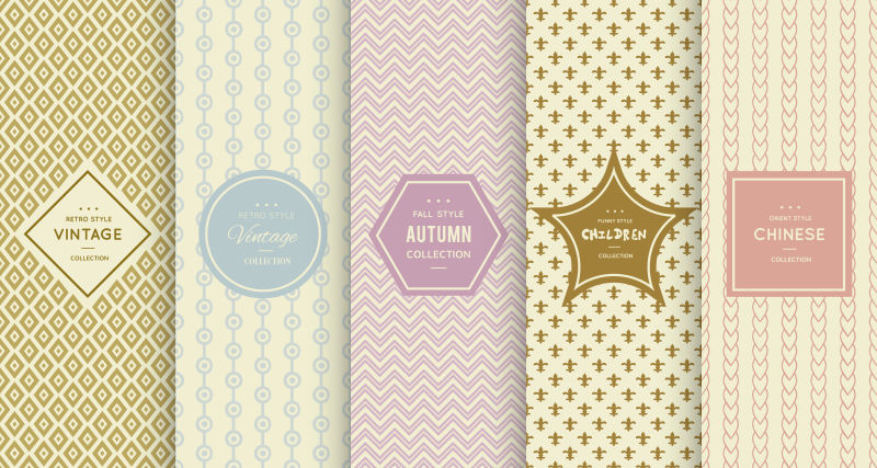 矢量的复古风格创意图案