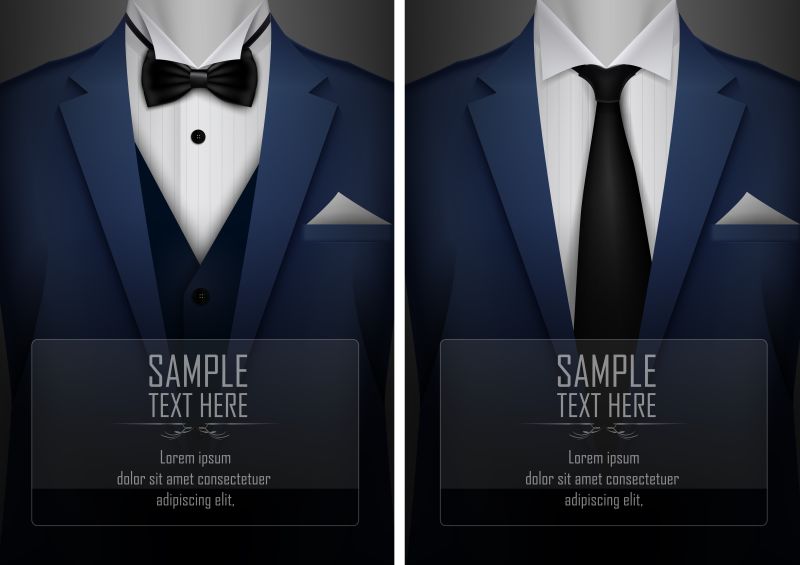 矢量男士燕尾服装