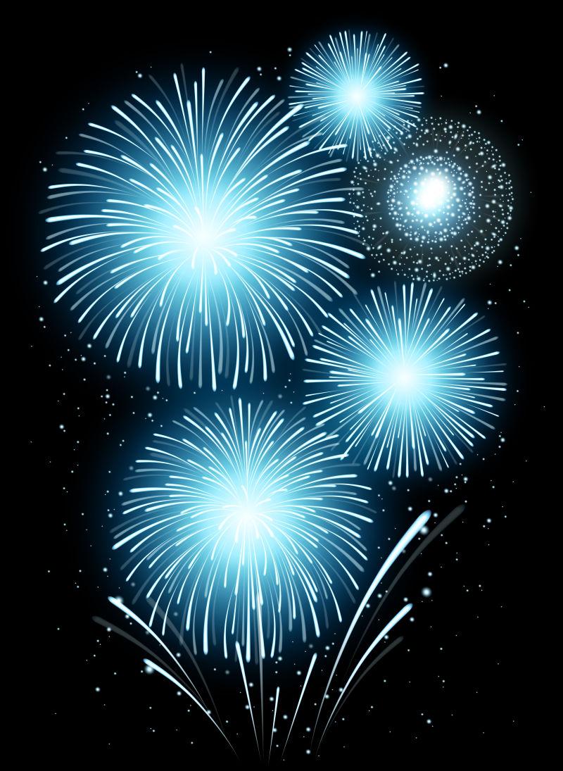 矢量夜空烟花