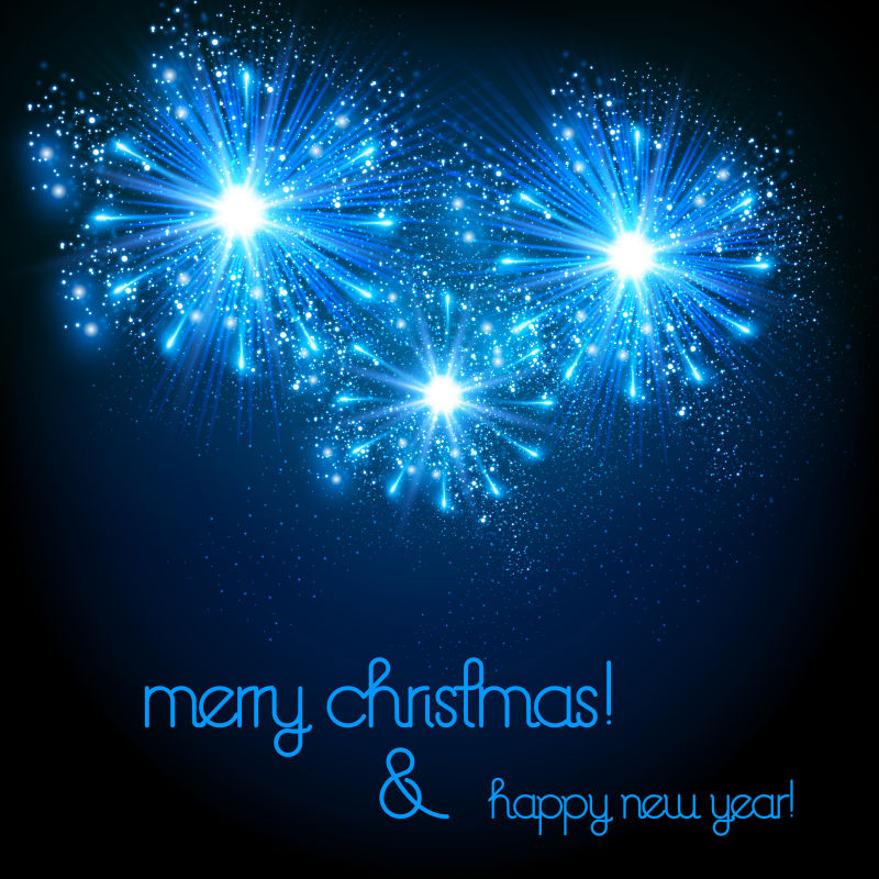 矢量新年快乐烟花