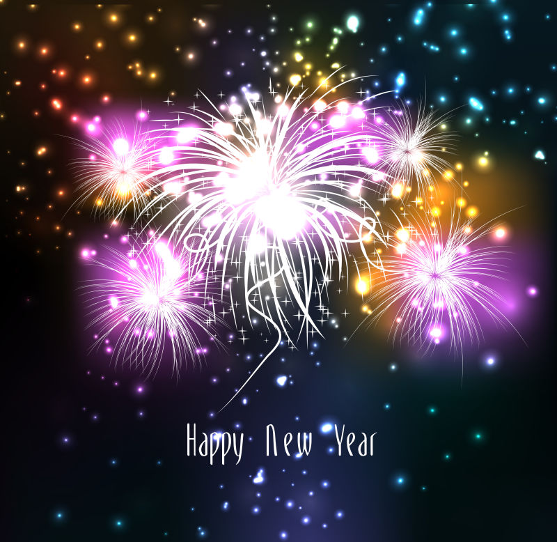 矢量新年假如烟花