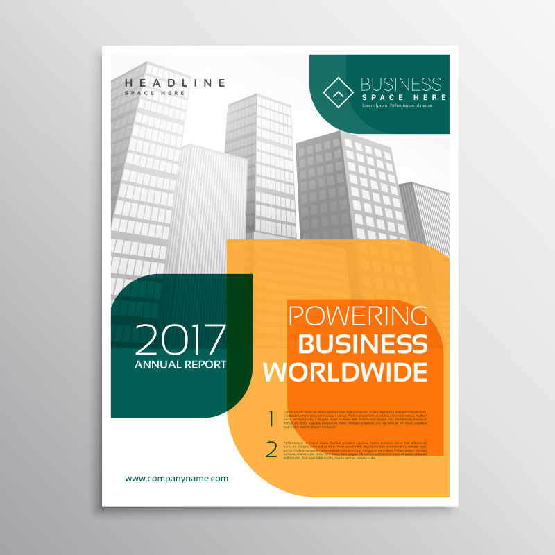 矢量的创意商业传单设计