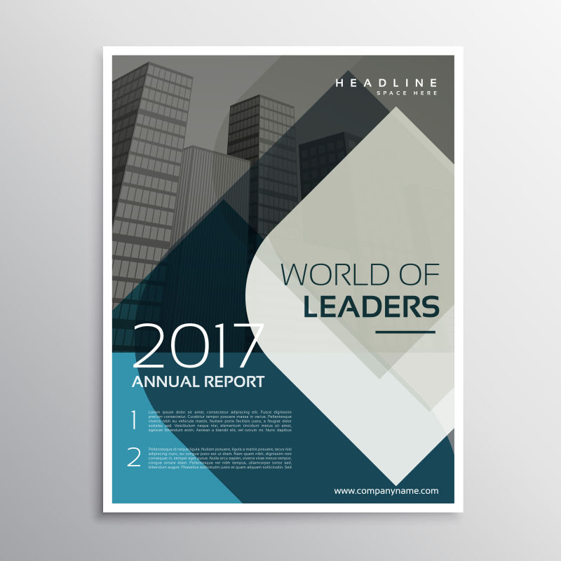 现代的商业传单矢量设计