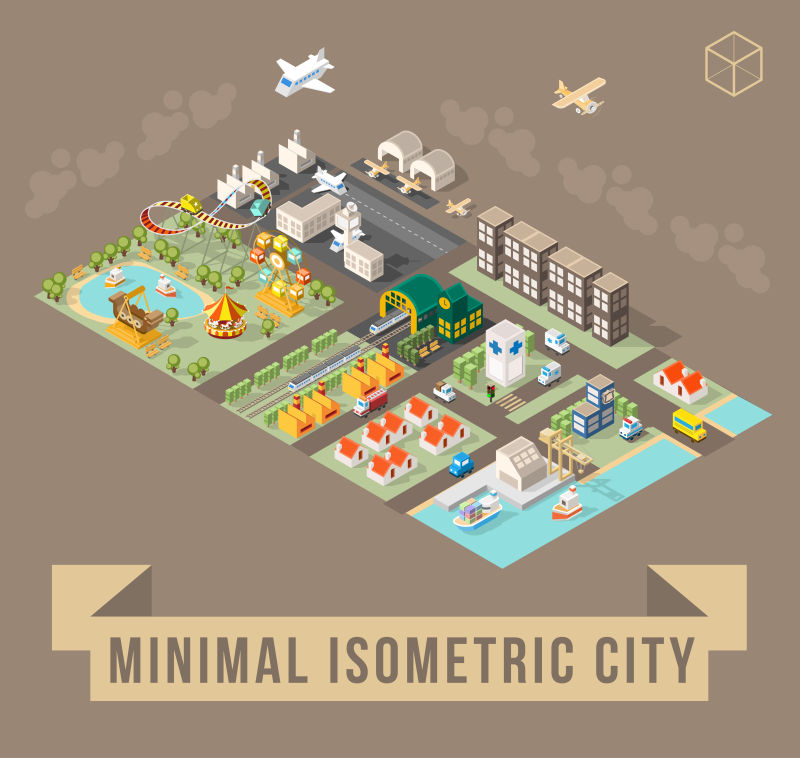 矢量孤立的等距最小城市元素