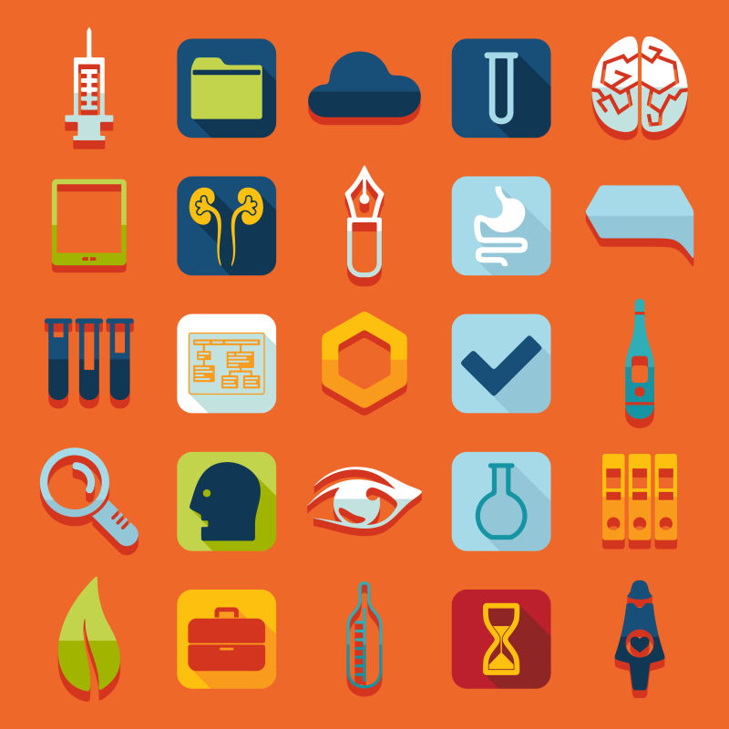 医学主题矢量图标设计