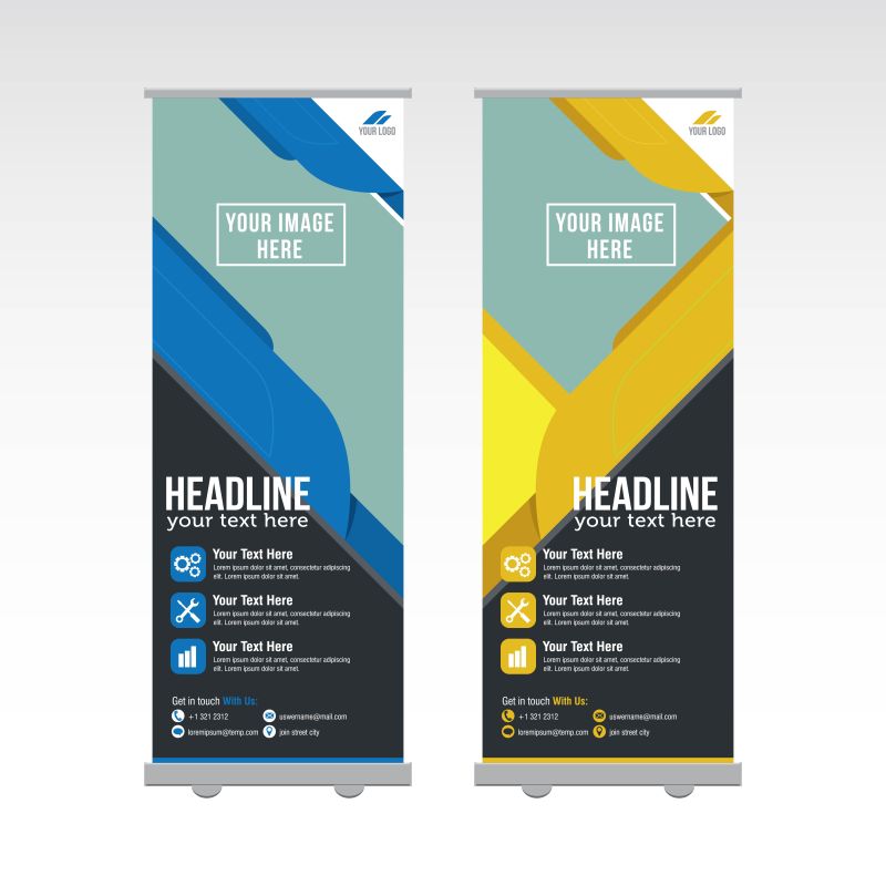 矢量几何图案商业广告横幅设计