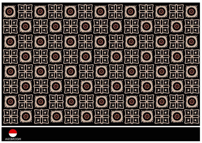 复古的彩色图案矢量图