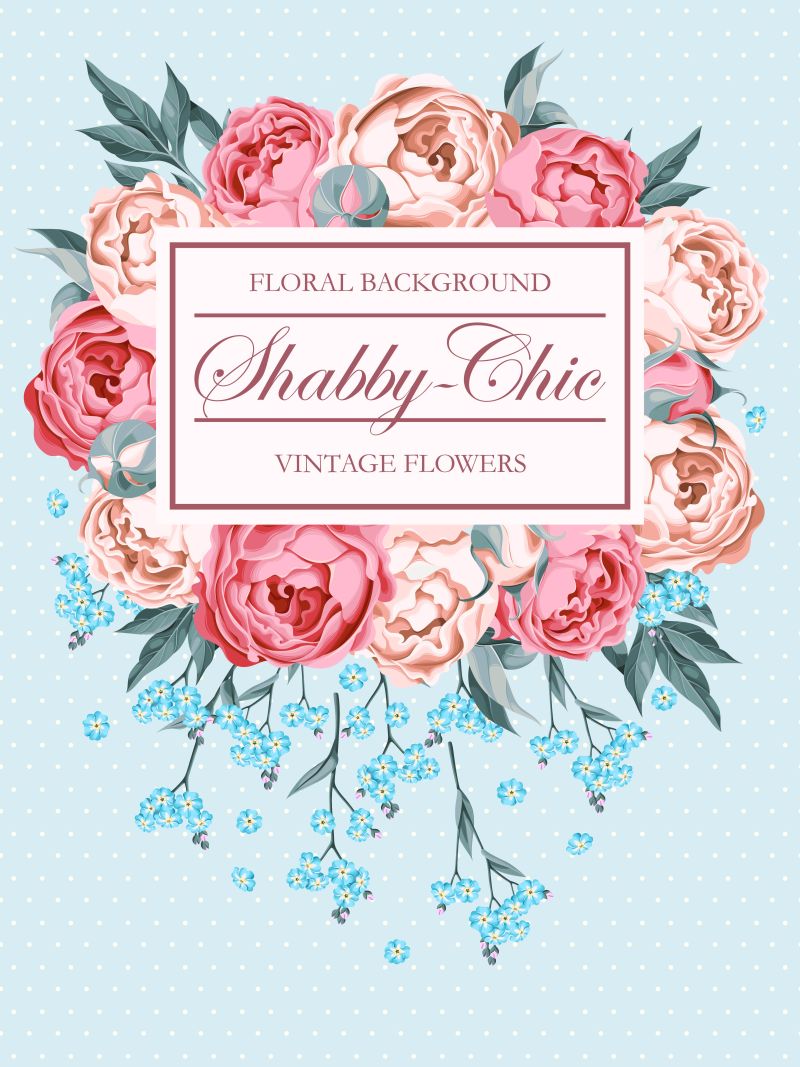 创意矢量花卉装饰的现代卡片设计