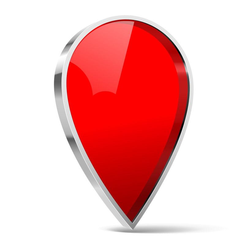 水滴形状的红色闪亮心形横幅设计