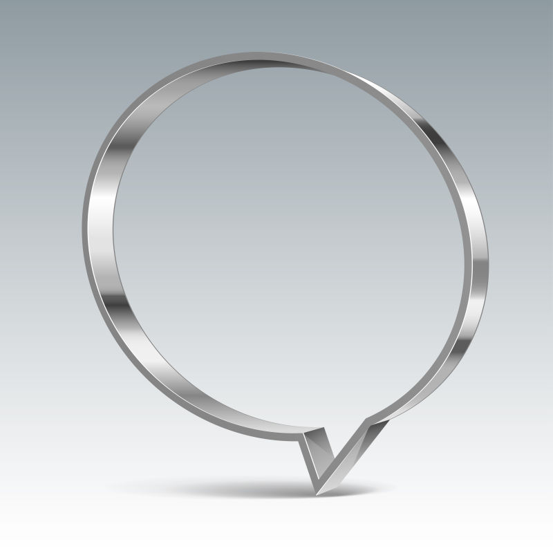 空心的金属光泽横幅矢量设计