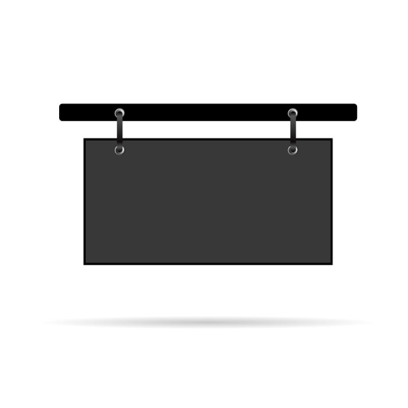 悬挂的黑色招牌矢量设计