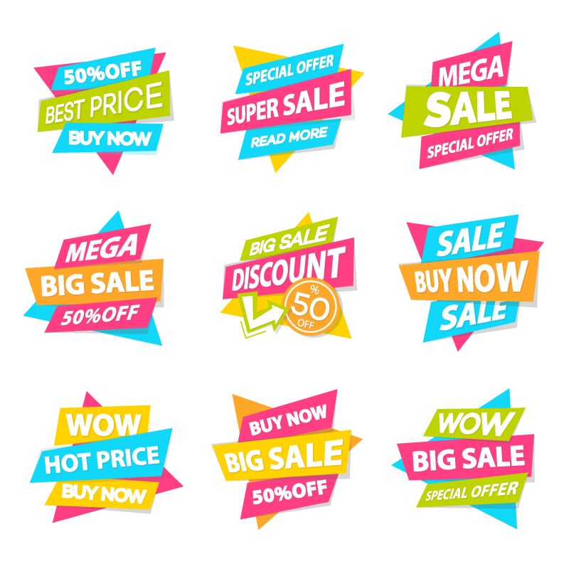 矢量的创意标签