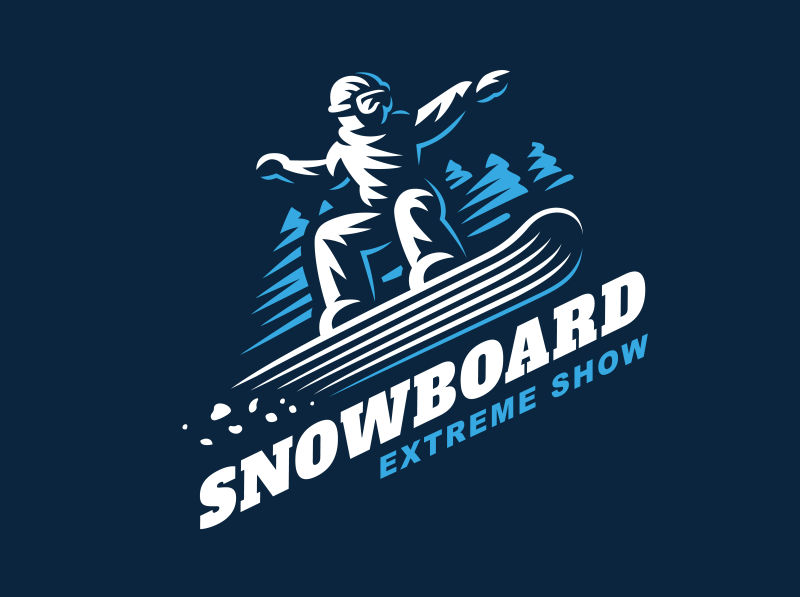 自由滑雪标志图片