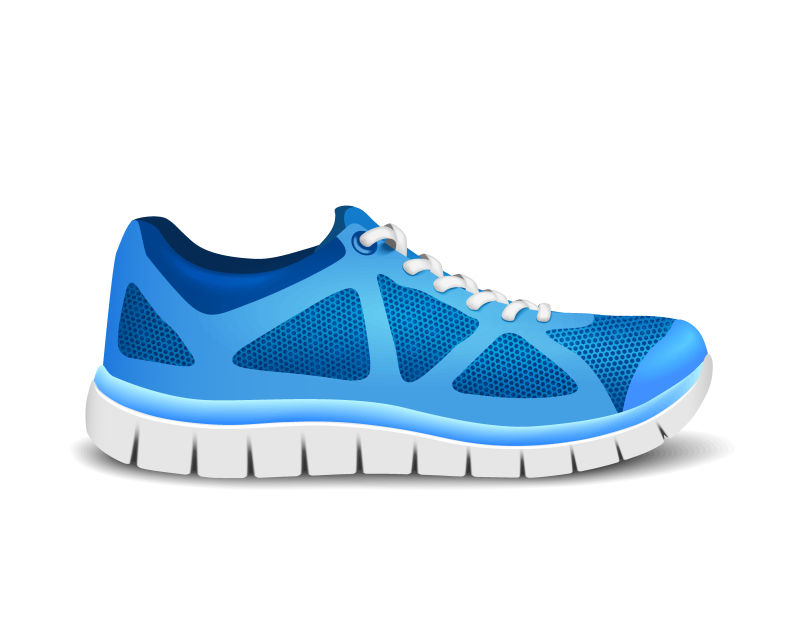 运动鞋简笔画彩色跑鞋图片