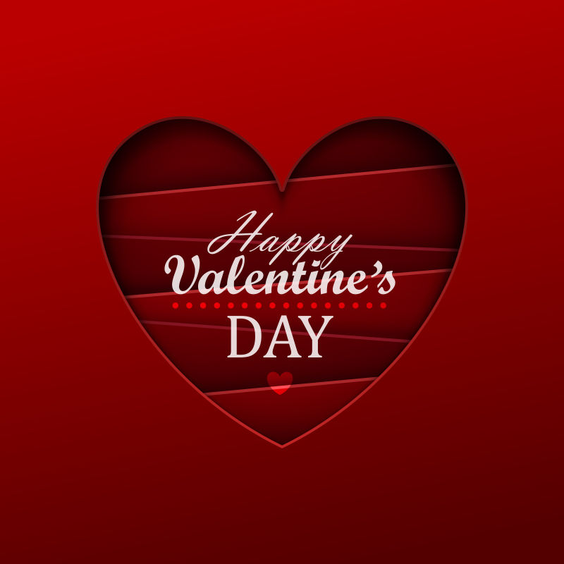 valentines背景的红色心的卡片矢量