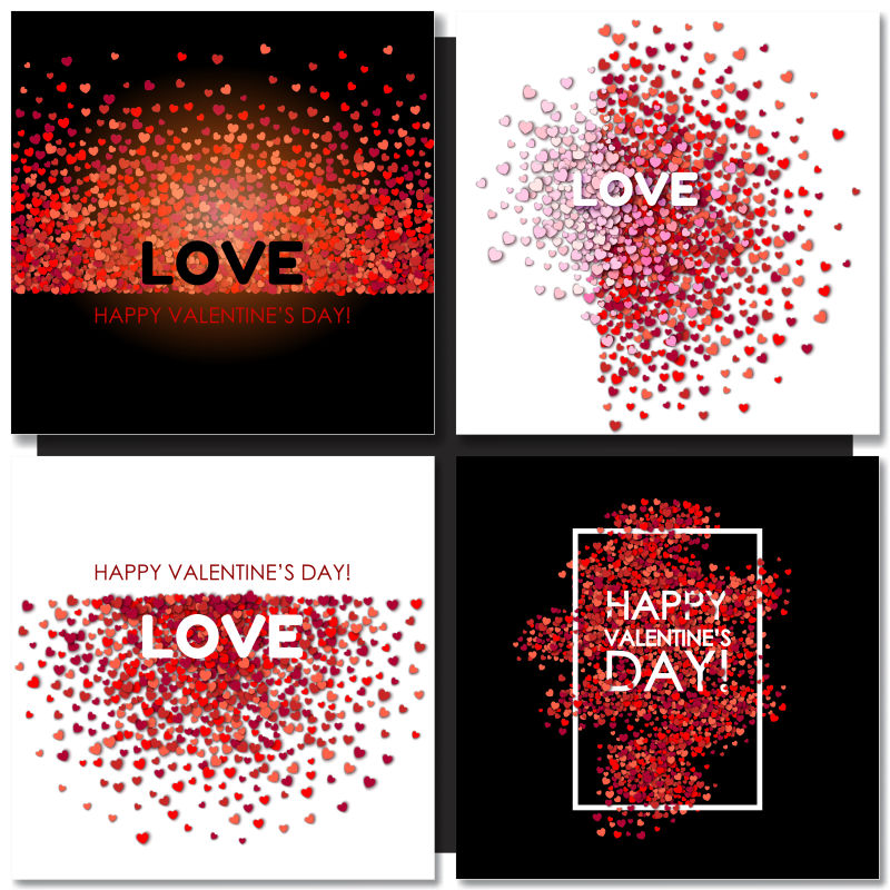 矢量心形图案背景设计