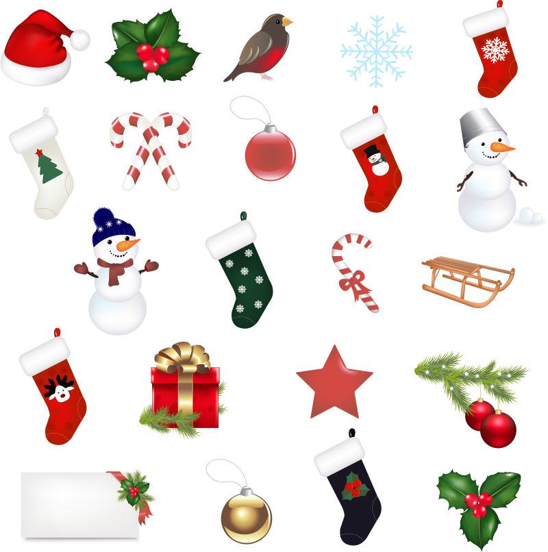 矢量大圣诞图标集