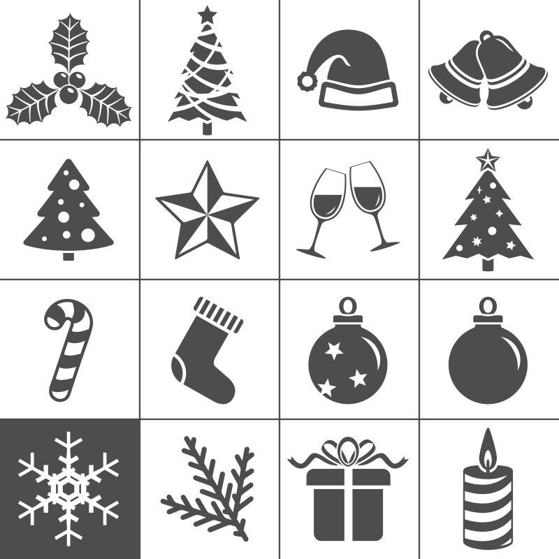 矢量圣诞节图标