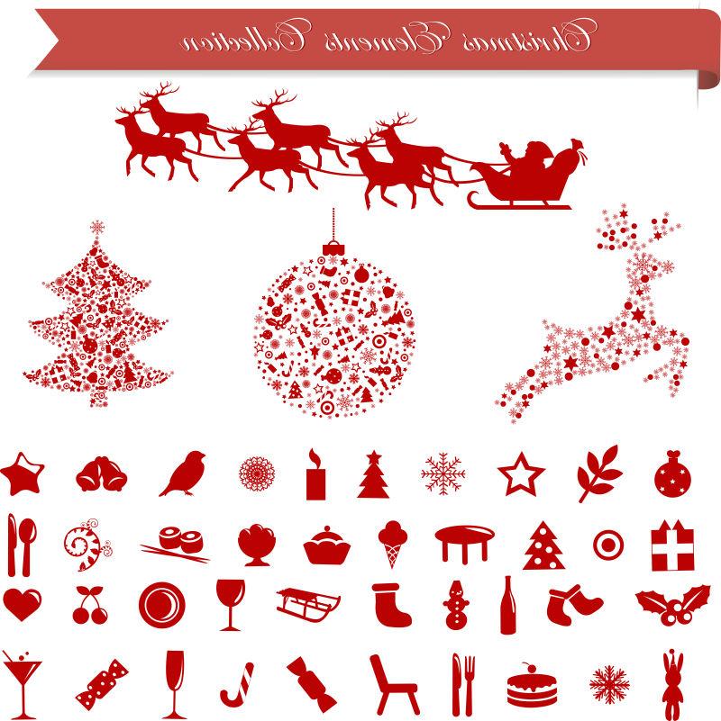 矢量圣诞图标元素