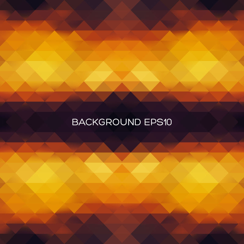 矢量金色和深棕色等距三角形几何图案背景