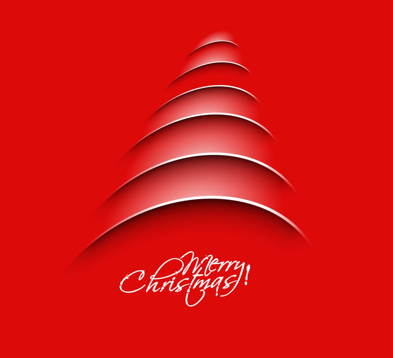 现代抽象圣诞树背景矢量图