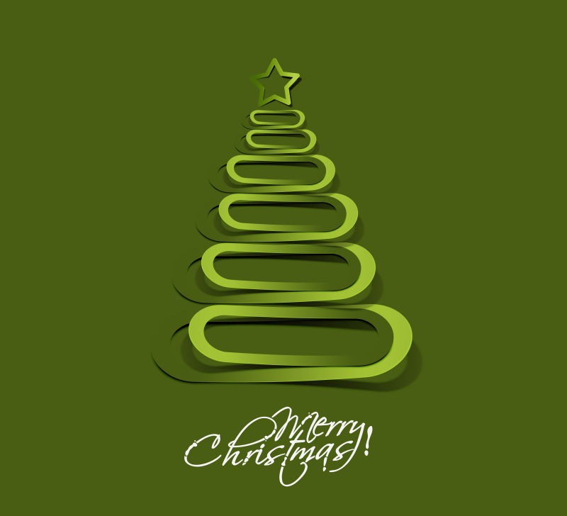 现代抽象圣诞树矢量图