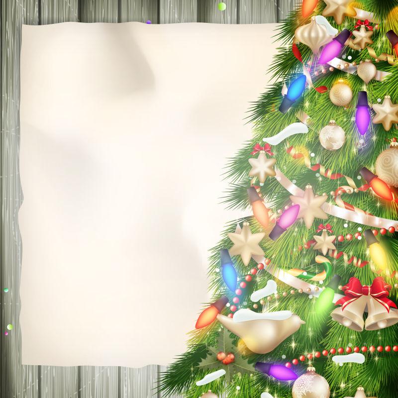 诞快乐希望设计和古董装饰装饰矢量