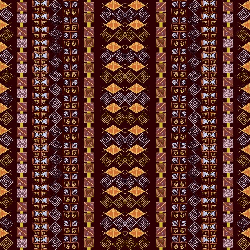 古美洲印第安人矢量花卉图案